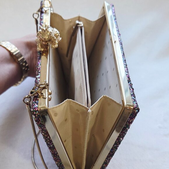 Kate Spade Emanuelle 'I Kissed A Frog' Multi-glitter Purse/Clutch - Picture 8 of 9